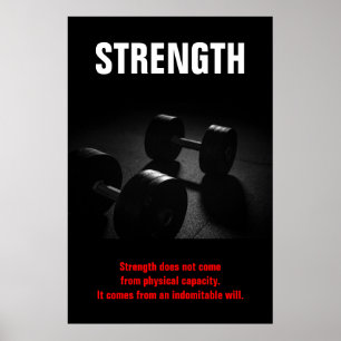 Krachtige training voor odybuilding Motivatie Poster