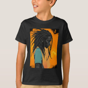 Krachtige Trotse Zwarte Man Abstracte Sticker T-shirt