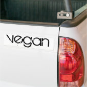 Krachtige Vegan Bumpersticker (Op Truck)