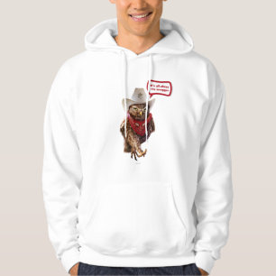 Krachtige Westerne Sheriff Owl met Attitude & Swag Hoodie