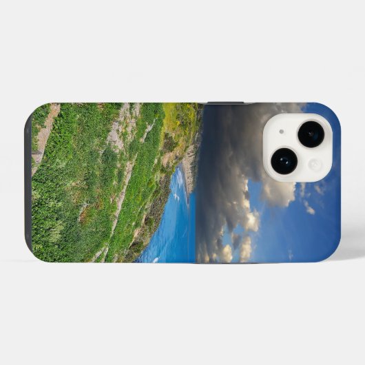 Krachtige wolken boven Point Dume iPhone Hoesje (Achterkant horizontaal)