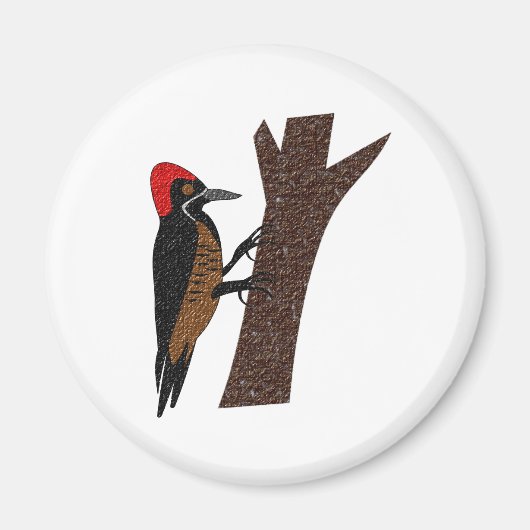 Krachtige Woodpecker Magneet (Voorkant)