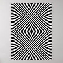 Krachtige Zwart-Wit Geometrische Abstracte Poster