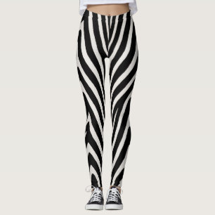 🖤 Krachtige Zwart Witte Zebra Moderne Stijl 🖤 Leggings