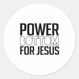 Krachtkont Bottom voor Jezus Ronde Sticker