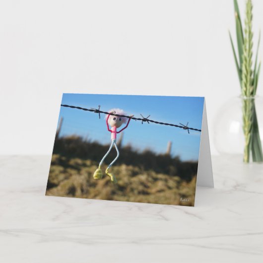 Krachtpatser meisje Fubby. Bedankkaart (Voorkant)