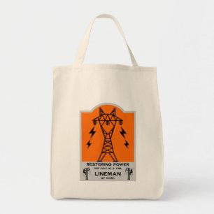Krachtstroom elektricien geschenk tote bag