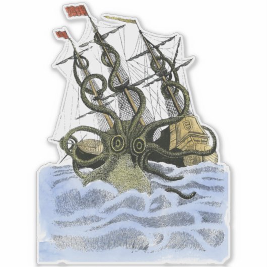 Kracken Transparant Sticker (Voorkant)