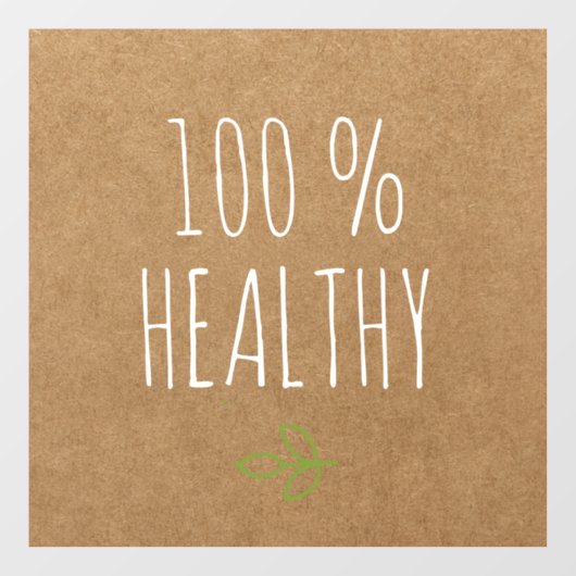 Kraft 100 % Gezond | Gezond eten | Eco Groen Raamsticker (Vel)