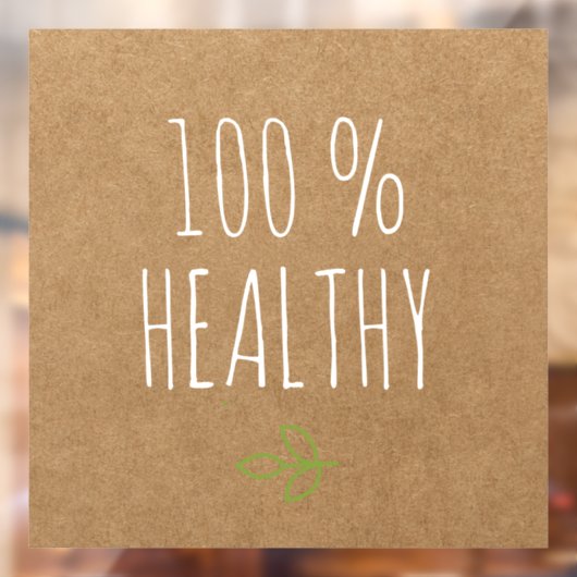 Kraft 100 % Gezond | Gezond eten | Eco Groen Raamsticker (Vel 2)