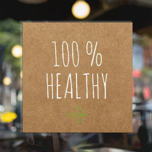 Kraft 100 % Gezond   Gezond Eten   Eco Groen  Raamsticker