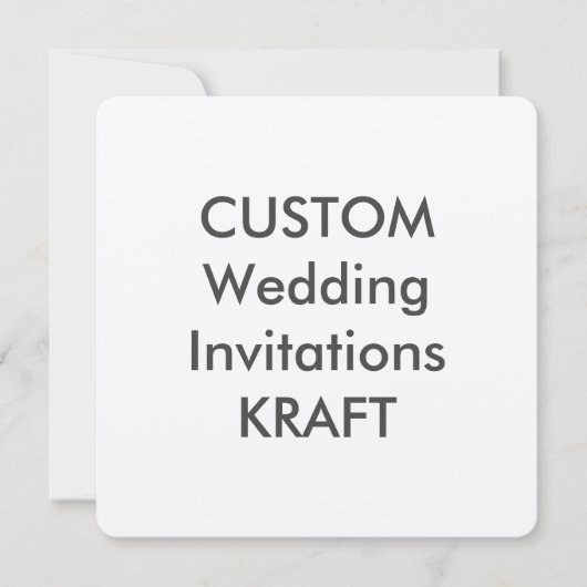 KRAFT 100 lb 5,25-inch Square Wedding Invitations Kaart (Voorkant)