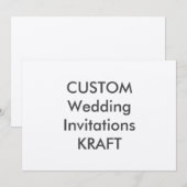 KRAFT 100 lb 7-inch x 5-inch bruiloft Kaart (Voorkant / Achterkant)