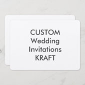 KRAFT 100lb 7" x 5" bruiloft uitnodigingen (Voorkant / Achterkant)