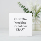 KRAFT 5,25 pouces Carré mariage invitations (Debout devant)