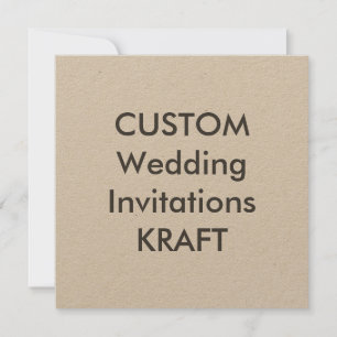 KRAFT 5,25 pouces Carré mariage invitations
