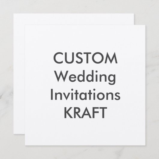 KRAFT 5.25" Vierkante bruiloft Uitnodigingen (Voorkant / Achterkant)
