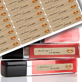 Kraft aangepaste lipgloss labels goud Lips