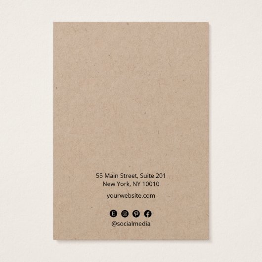 Kraft Ajouter un logo collier d'oreille carte d'af (Dos)