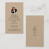 Kraft | AJOUTER UNE PHOTO OU UN LOGO | Carte de vi (Devant / Derrière)