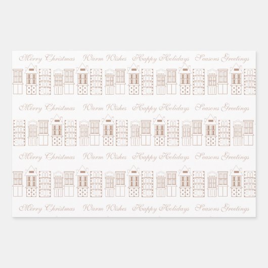 Kraft and White Modern Scandinavian  Inpakpapier Vel (Voorkant 3)