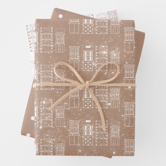 Kraft and White Modern Scandinavian  Inpakpapier Vel (In situ)