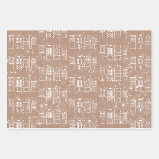 Kraft and White Modern Scandinavian  Inpakpapier Vel (Voorkant)