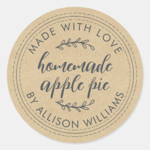 Kraft Appeltaart Voedseletiket Ronde Sticker