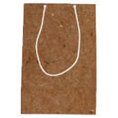 Kraft Autumn Bride Sunflower Party Gift Bag Medium Cadeauzakje (Achterkant)