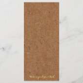 Kraft Autumn Bride Sunflower Shower Menu (Achterkant)