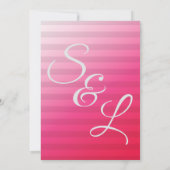 Kraft Beach Pink Modern Faire-part de mariage V2 (Dos)