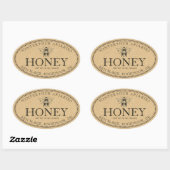 KRAFT  BEE OVAL HONEY LABEL (Vel)