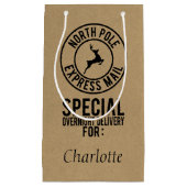 Kraft & Black North Pole Nom de livraison Sac cade (Devant)