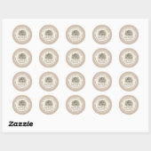 Kraft Bordered Honey Jar Label ( Skep) (Vel)