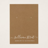 Kraft Boucles d'oreilles Bijoux Carte d'affichage (Devant)