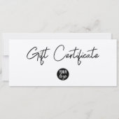 Kraft Brown Business Logo QR Code Cadeaubon (Achterkant)