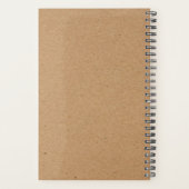 Kraft Brown Classic Monogramme personnel hebdomada (Dos)