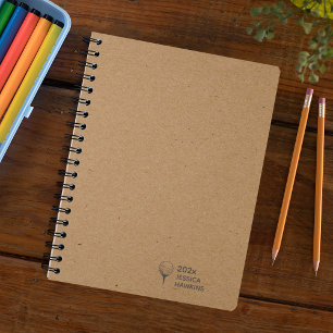 Kraft Brown Golf T-shirt Personal Weekly Planner