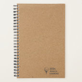 Kraft Brown Golf T-shirt Personal Weekly Planner (Voorkant)