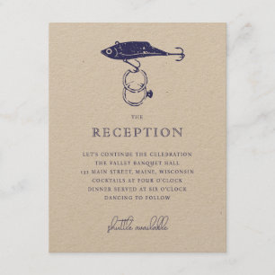 Kraft Brown Rustic Vist Lokkerringen Navy Blue Informatiekaartje