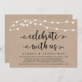 Kraft bruiloft weglopen, vier met ons kaart (Voorkant / Achterkant)