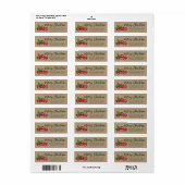 Kraft Brush Script  Truck Christmas Green Etiket (Full Sheet)