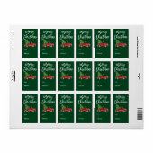 Kraft Brush Script  Truck Kerstcadeau Etiket (Full Sheet)