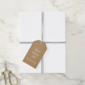 Kraft Cadeaubijslage - Aangepaste tekst Cadeaulabel (Met Touw)