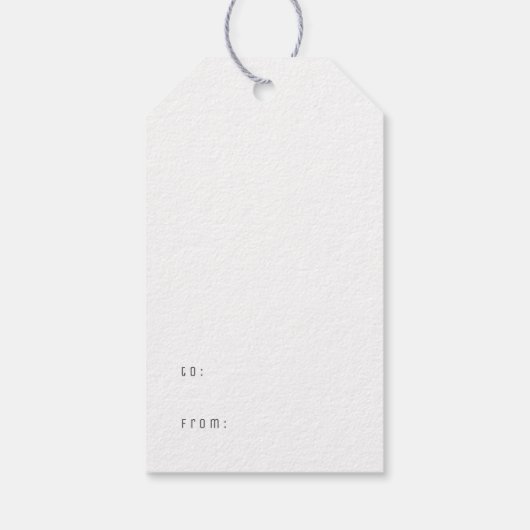 Kraft chique rustieke kalligrafie Holly Jolly naar Cadeaulabel (Achterkant)