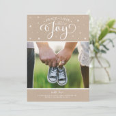 Kraft Christmas zwangerschapsaankondiging Kaart (Staand voorkant)