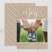 Kraft Christmas zwangerschapsaankondiging Kaart (Voorkant / Achterkant)