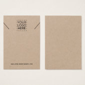 Kraft Collier Ajouter votre logo Carte d'affichage (Devant & derrière)