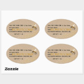 Kraft Comb Honey in Rectangle, Circle, Square of Ovale Sticker (Vel)