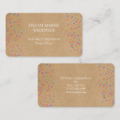 Kraft Confetti Visitekaartje (Voorkant / Achterkant)